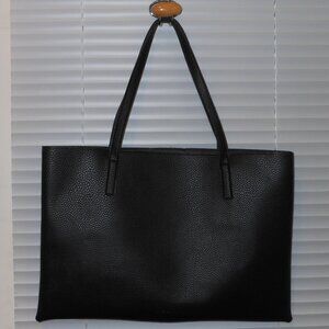 VINCE CAMUTO black bubble leather tote/computer bag